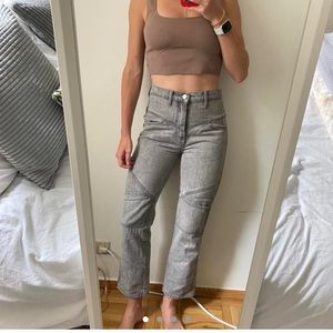 Straight leg carpenter cargo grey washed out jeans